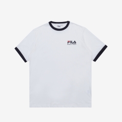 Fila Small Linear Logo - Miesten Poolopaita - Valkoinen | FI-75502